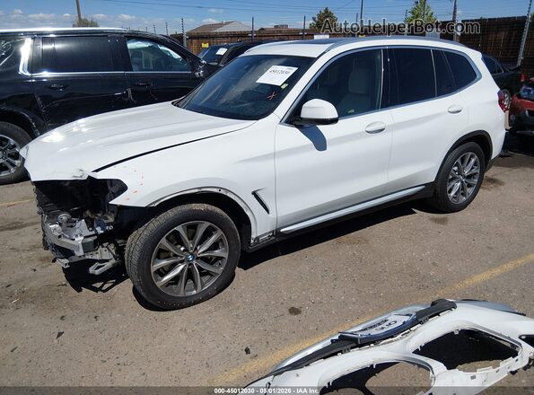 5UXTR9C52KLR08254 2019 BMW X3 White Передня ліва чверть