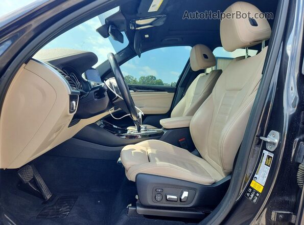 5UXTR9C53KLP91042 2019 BMW X3 Charcoal Front interior view
