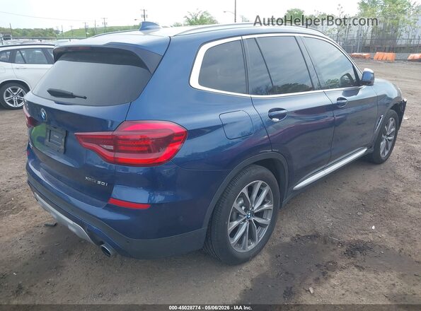 5UXTR9C54KLD95415 2019 BMW X3 Blue Задня права чверть