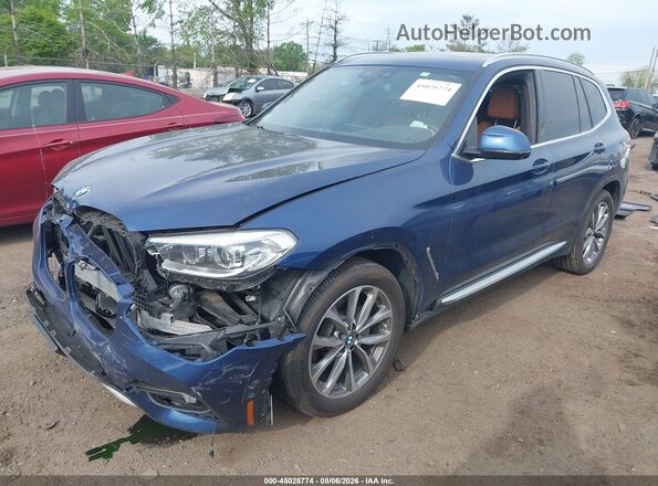 5UXTR9C54KLD95415 2019 BMW X3 Blue Передня ліва чверть