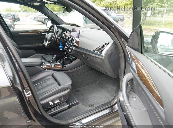 5UXTR9C54KLE14223 2019 BMW X3 Black Вид салону спереду