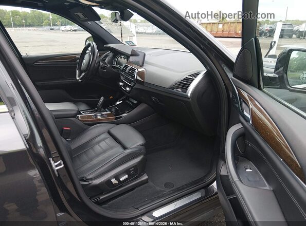 5UXTR9C55KLD93723 2019 BMW X3 Black წინა სალონის ხედი
