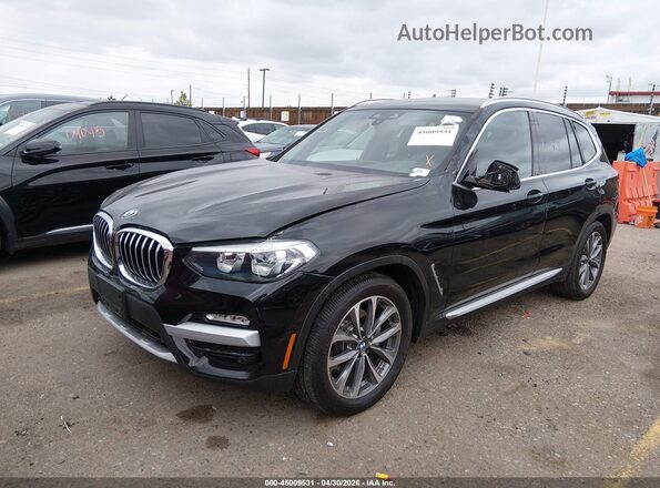 5UXTR9C55KLP95951 2019 BMW X3 Black Առջևի ձախ երեք քառորդ տեսարան