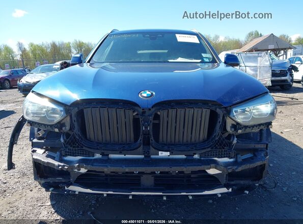 5UXTR9C58KLR08761 2019 BMW X3 Blue უკანა სალონის ხედი