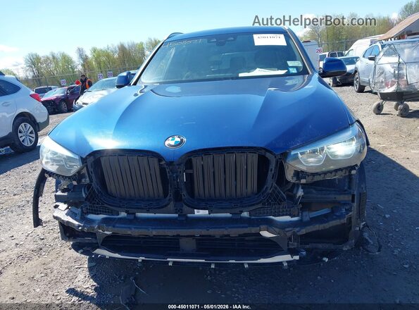 5UXTR9C58KLR08761 2019 BMW X3 Blue წინა ხედი