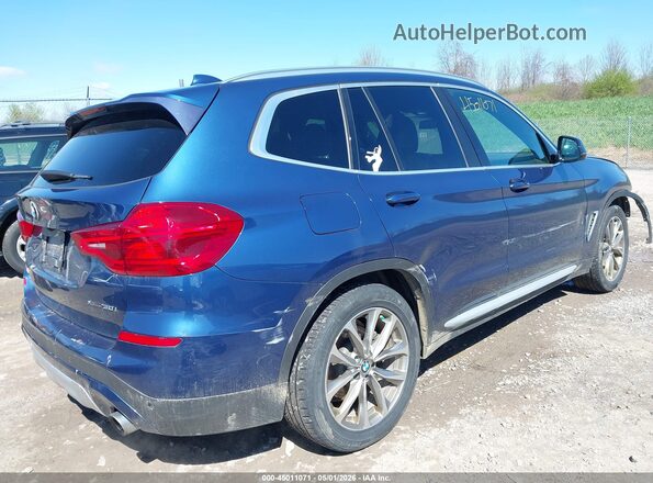 5UXTR9C58KLR08761 2019 BMW X3 Blue უკანა მარჯვენა