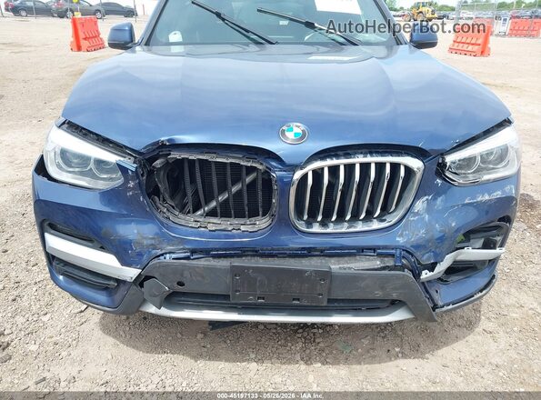 5UXTS1C03M9H13227 2021 BMW X3 Blue Front view