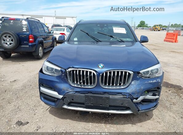 5UXTS1C03M9H13227 2021 BMW X3 Blue Instrument cluster view