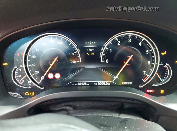 5UXTS3C52J0Y98746 2018 BMW X3 Синий Вид щитка приборов