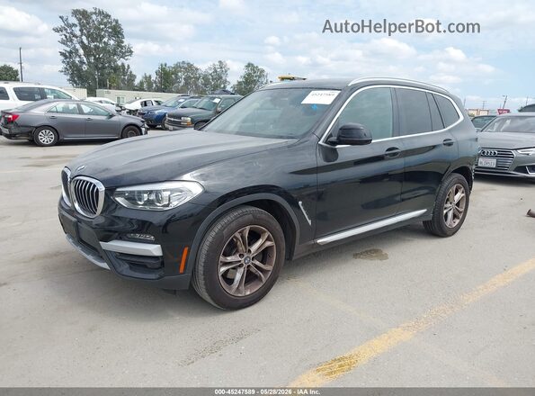 5UXTY3C02M9E60783 2021 BMW X3 Black Przód lewy