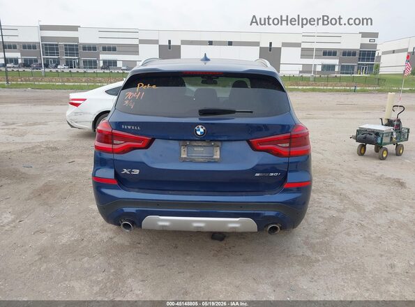 5UXTY3C03M9H85068 2021 BMW X3 Blue 