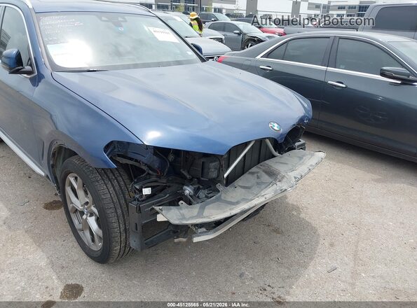 5UXTY3C07L9B31639 2020 BMW X3 Blue Front view