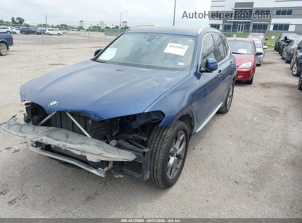 5UXTY3C07L9B31639 2020 BMW X3 Blue Front left