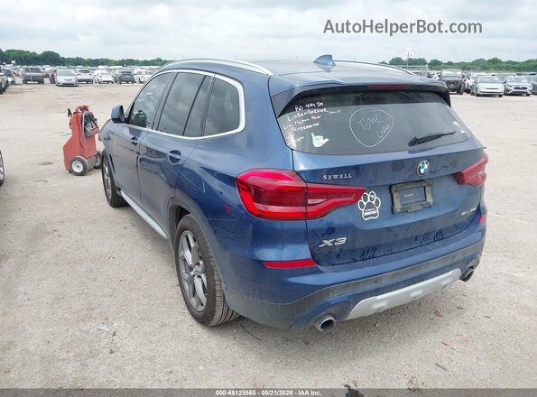 5UXTY3C07L9B31639 2020 BMW X3 Blue Rear left
