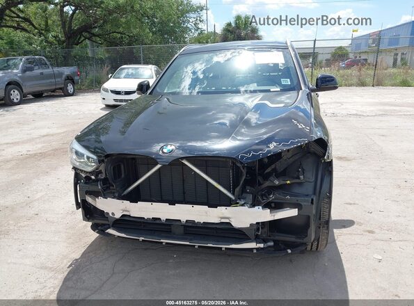 5UXTY3C08M9F36815 2021 BMW X3 Black Вид спереду