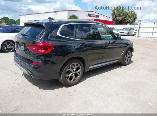 5UXTY3C08M9F36815 2021 BMW X3 Black Задня права чверть