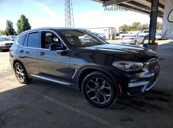 5UXTY3C09M9E19812 2021 BMW X3 Black Delantero derecho