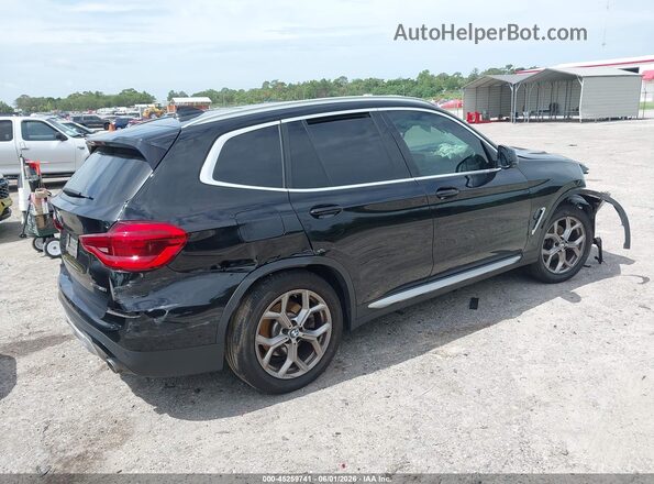 5UXTY3C09M9G01283 2021 BMW X3 Black Trasero derecho