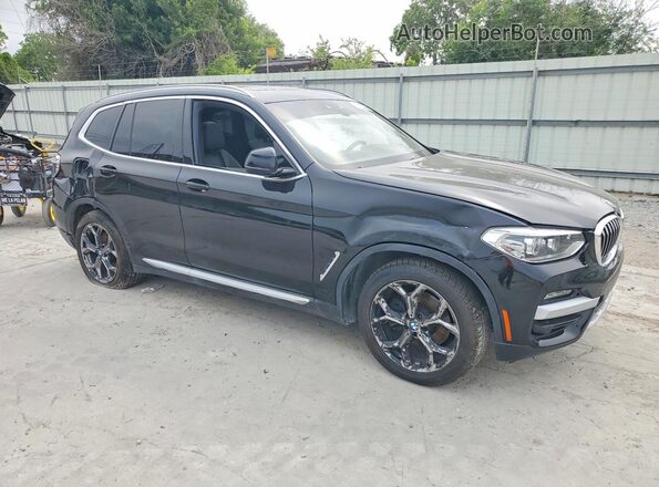5UXTY3C0XM9F21474 2021 BMW X3 Black Передня права чверть