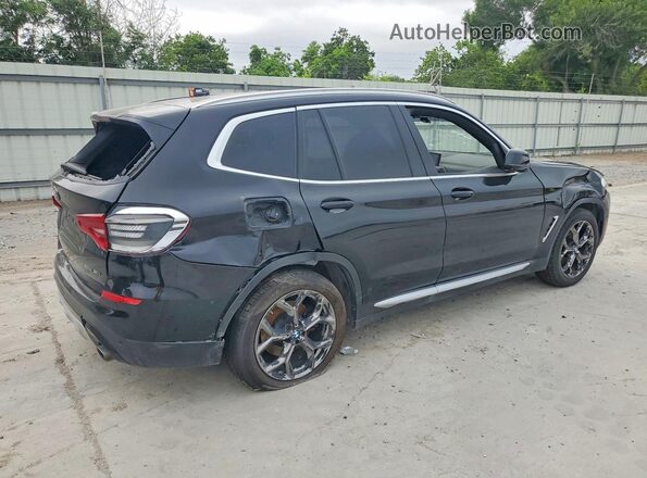 5UXTY3C0XM9F21474 2021 BMW X3 Black Задня права чверть