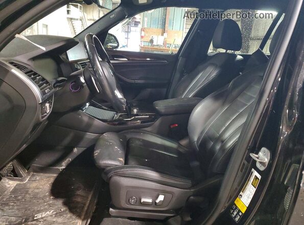5UXTY5C00M9E39636 2021 BMW X3 Black Vista interior delantera