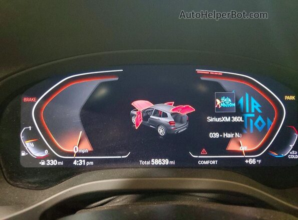 5UXTY5C00M9E39636 2021 BMW X3 Black Vista del cuadro de instrumentos