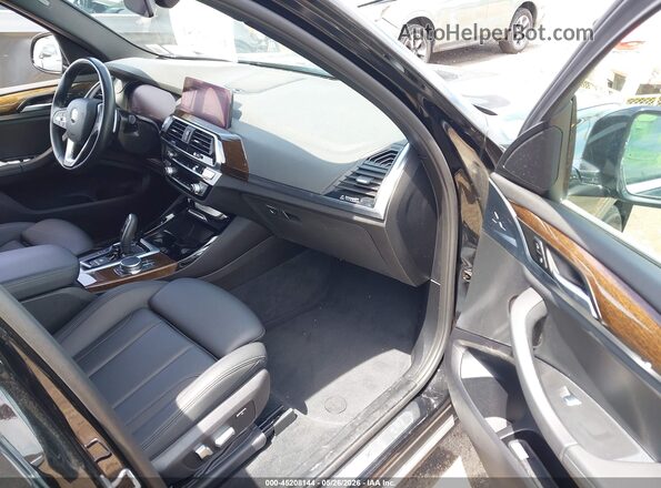 5UXTY5C01LLE57984 2020 BMW X3 Black Front interior view