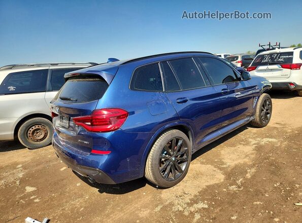 5UXTY5C01M9G50151 2021 BMW X3 Blue Tył prawy