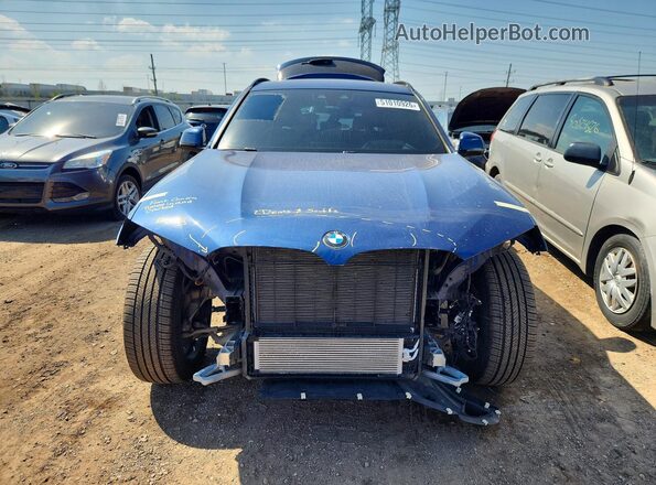5UXTY5C01M9G50151 2021 BMW X3 Blue Widok z przodu