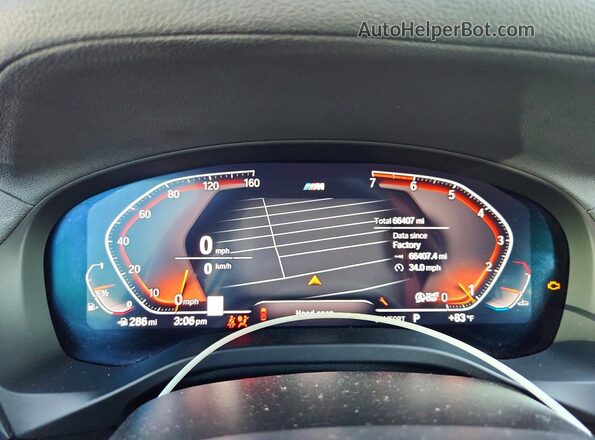 5UXTY5C01M9G50151 2021 BMW X3 Blue Widok zestawu wskaźników