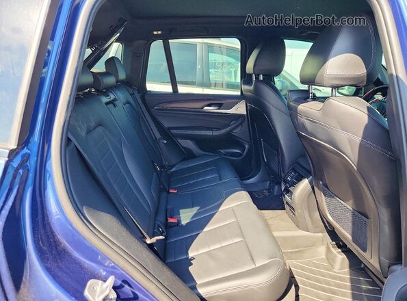 5UXTY5C01M9G50151 2021 BMW X3 Blue Widok tylnych siedzeń