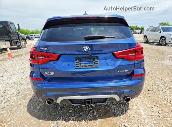 5UXTY5C02L9C32146 2020 BMW X3 Blue Հետևի տեսք