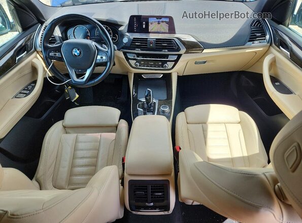 5UXTY5C02L9C32146 2020 BMW X3 Blue Առջևի վահանակի տեսք