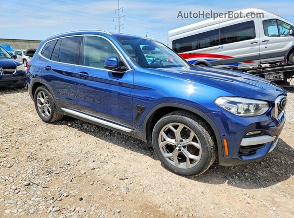 5UXTY5C02L9C32146 2020 BMW X3 Blue Առջևի աջ