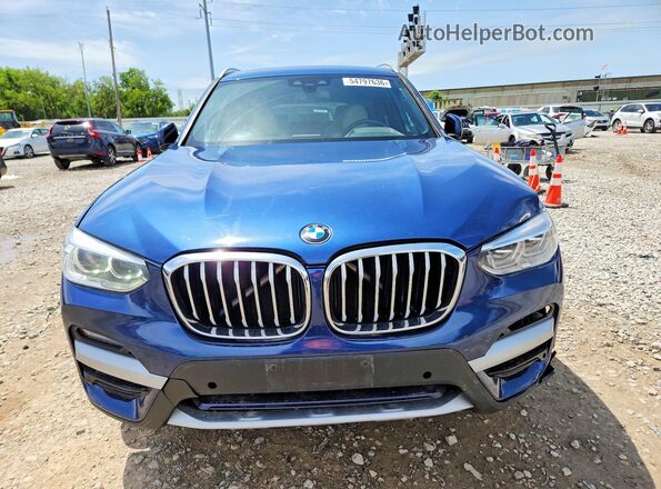5UXTY5C02L9C32146 2020 BMW X3 Blue Դիմացի տեսք