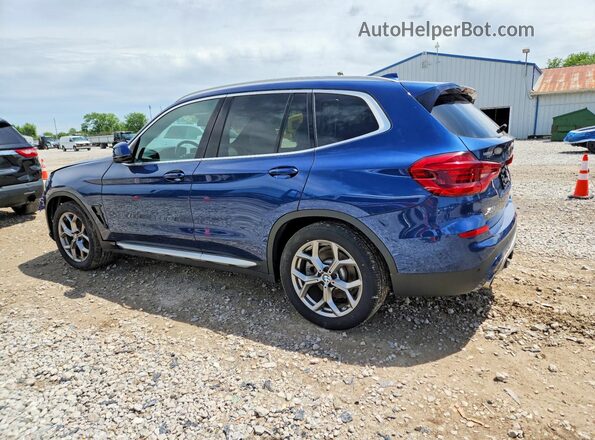 5UXTY5C02L9C32146 2020 BMW X3 Blue Հետևի ձախ