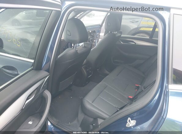5UXTY5C02M9E07061 2021 BMW X3 Blue Vista de la etiqueta del VIN
