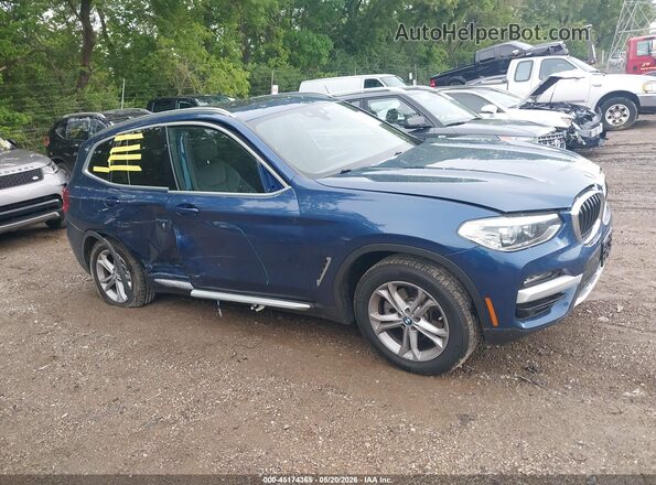 5UXTY5C02M9E07061 2021 BMW X3 Blue Vista interior de 360 grados