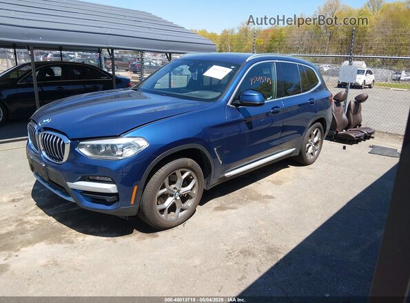 5UXTY5C03LLT33440 2020 BMW X3 Blue 
