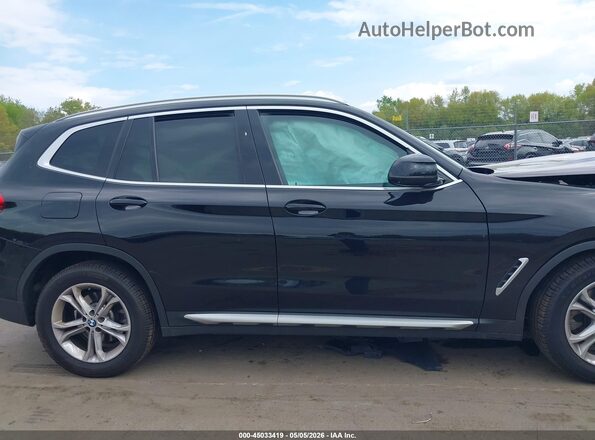 5UXTY5C04M9G61225 2021 BMW X3 Black Вид задньої частини салону