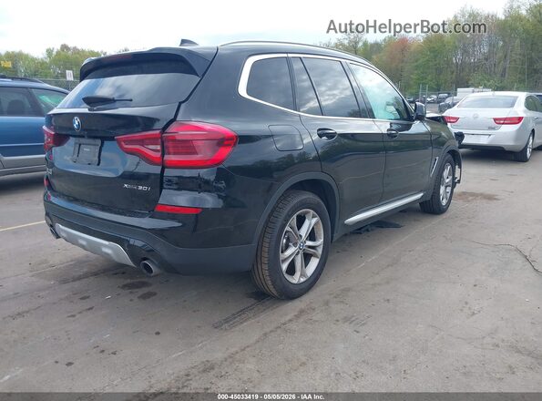 5UXTY5C04M9G61225 2021 BMW X3 Black Задня права чверть