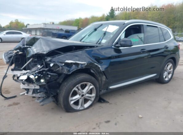 5UXTY5C04M9G61225 2021 BMW X3 Black Передня ліва чверть