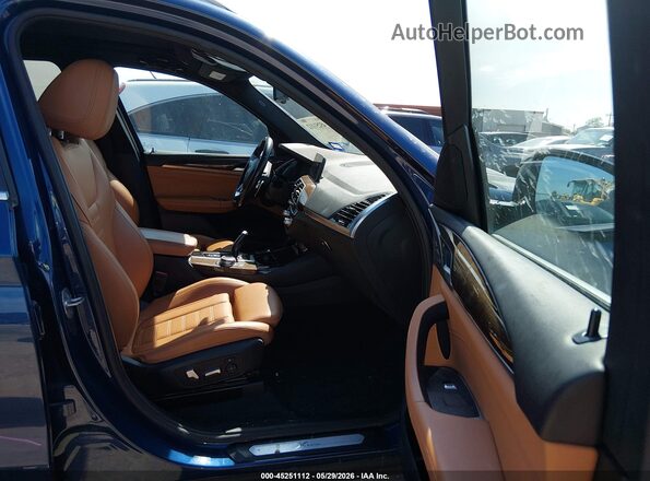 5UXTY5C05LLT34475 2020 BMW X3 Blue Front interior view