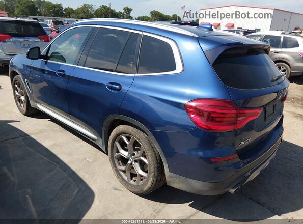 5UXTY5C05LLT34475 2020 BMW X3 Blue Rear left