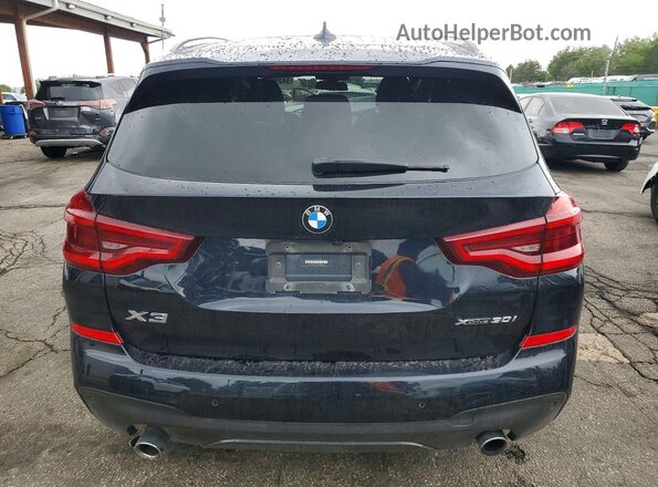 5UXTY5C09M9E06764 2021 BMW X3 Blue უკანა ხედი