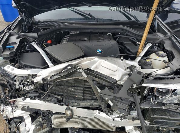 5UXTY5C09M9E06764 2021 BMW X3 Blue ძრავის განყოფილების ხედი