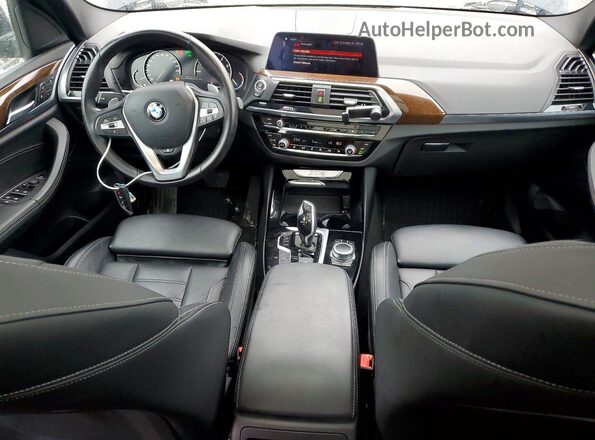 5UXTY5C09M9E54975 2021 BMW X3 Black წინა პანელის ხედი