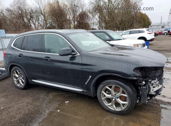 5UXTY5C09M9E54975 2021 BMW X3 Black წინა მარჯვენა