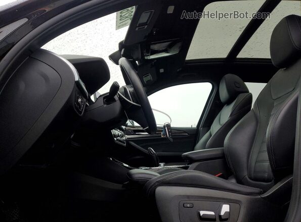 5UXTY5C09M9E54975 2021 BMW X3 Black წინა სალონის ხედი