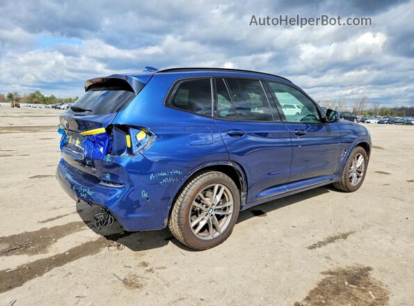 5UXTY5C09M9E84641 2021 BMW X3 Blue უკანა მარჯვენა